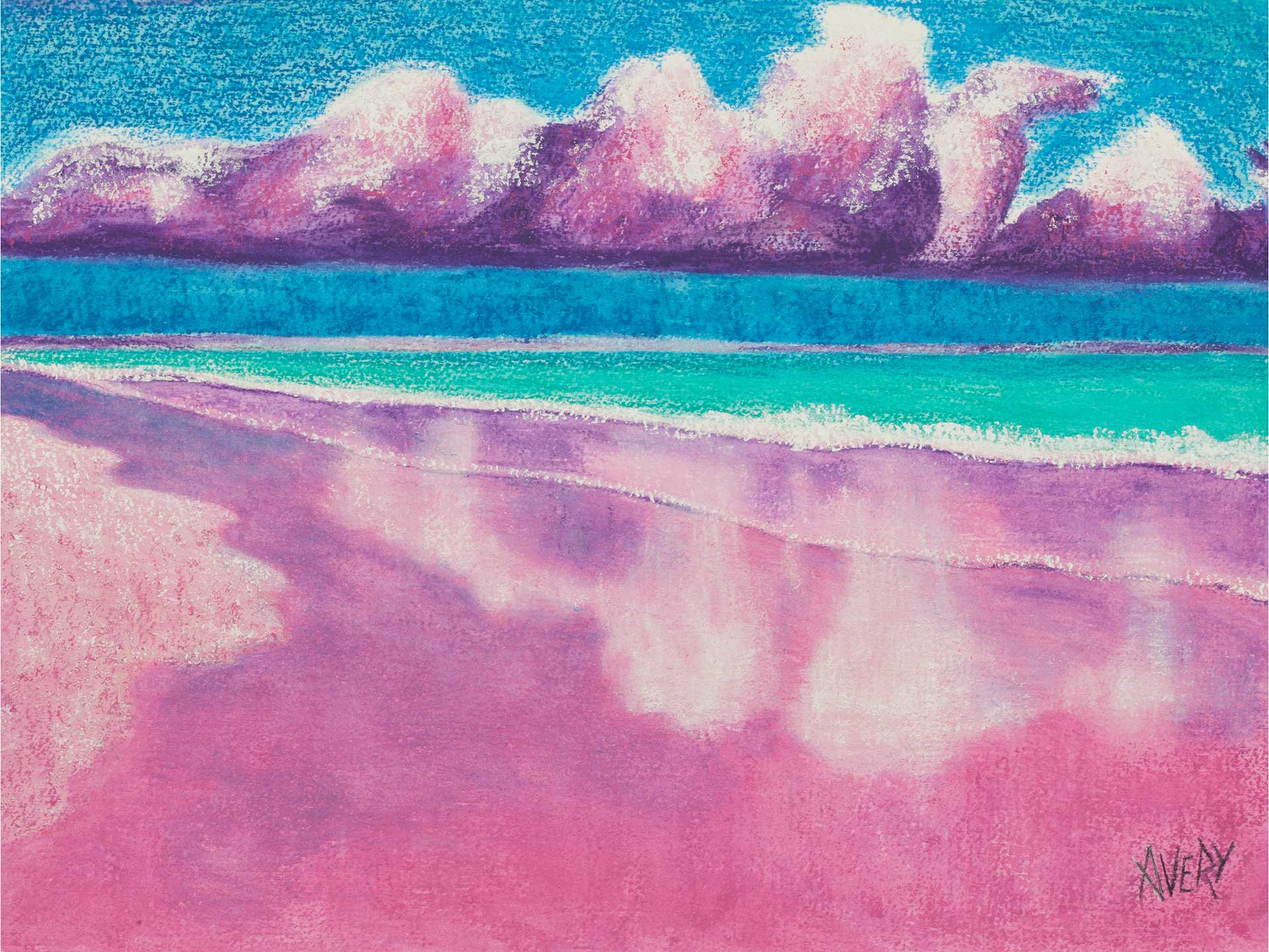 Lauren Avery Hutton | Bermuda Sands 1, watercolor, 16x12, 2003