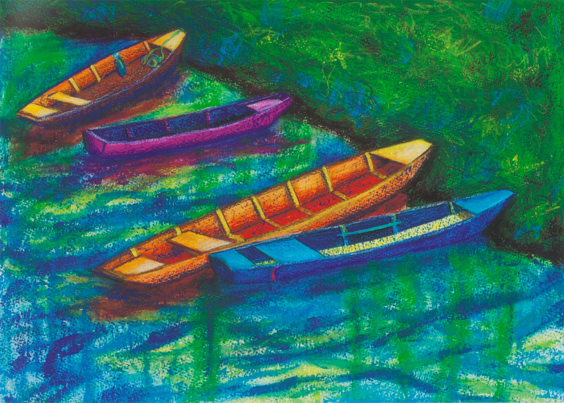 Lauren Avery Hutton | Boats on Loire 2, watercolor, 16x12, 2010