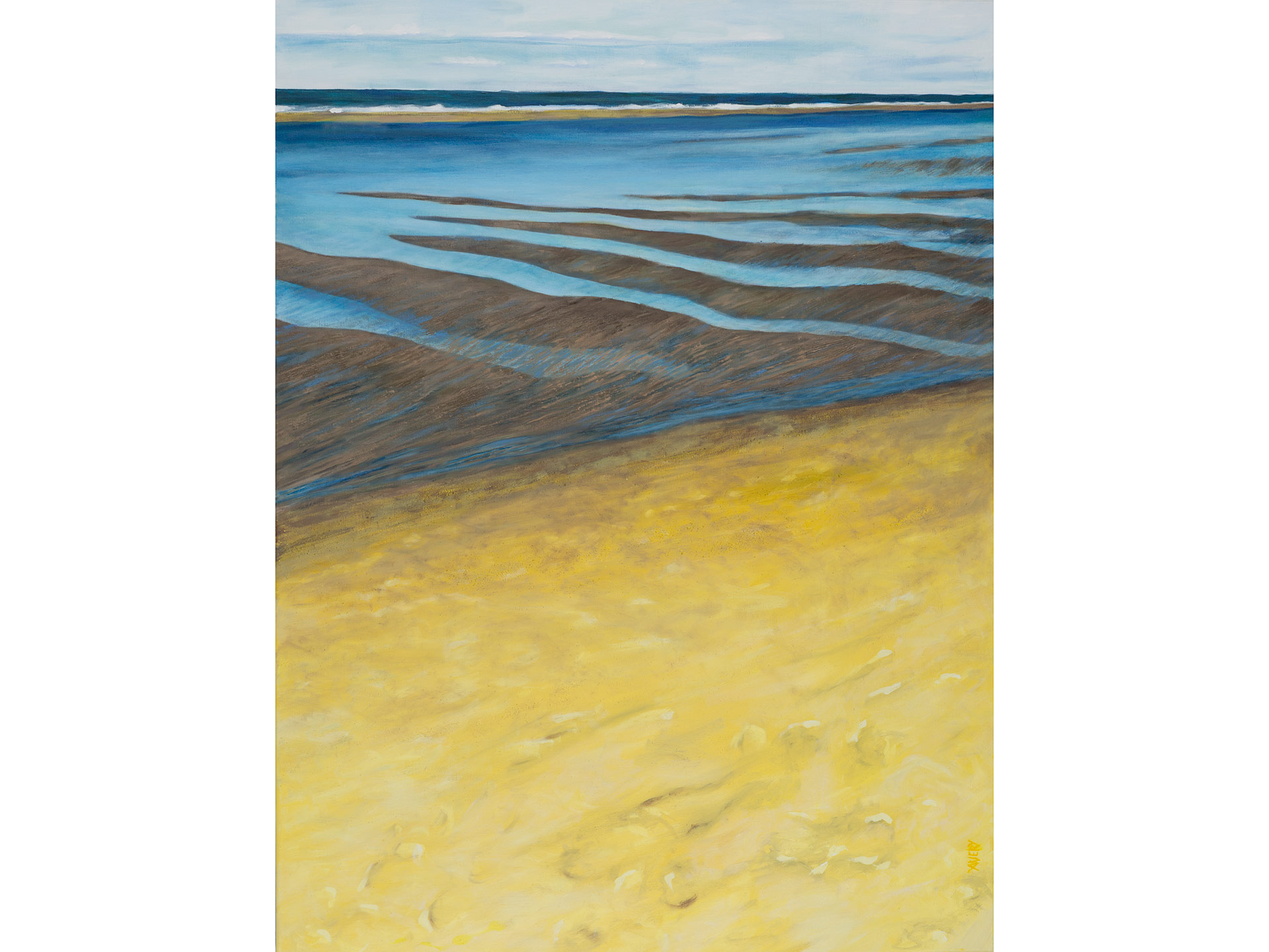 Lauren Avery Hutton | crane beach 1, oil sand, 36x48, 2016
