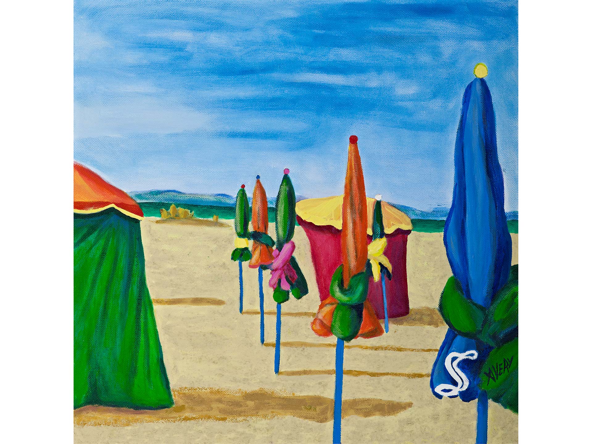 Lauren Avery Hutton | Deauville 4, oil and sand, 16x16, 2012