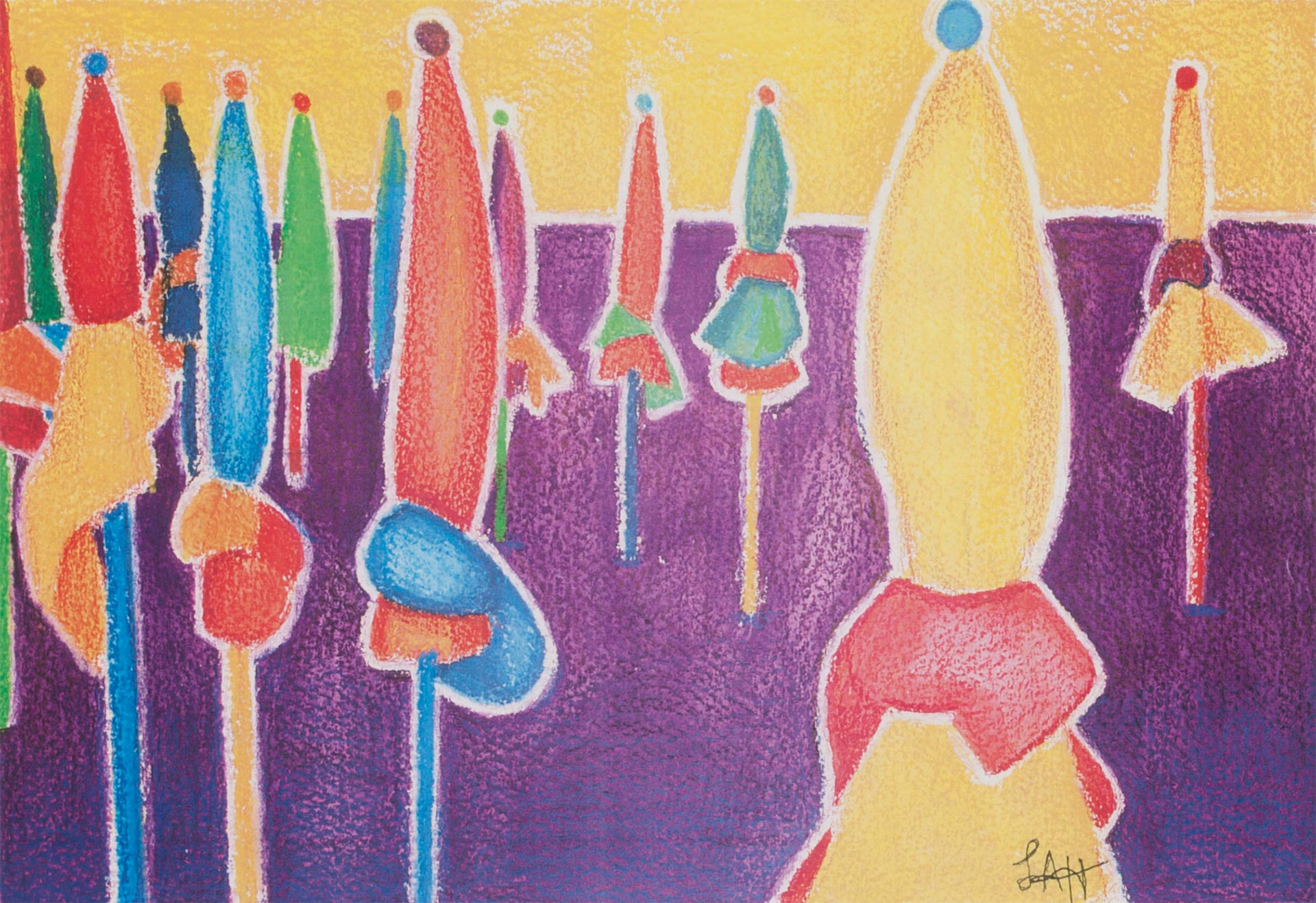 Lauren Avery Hutton | Deauville Evening Study 8, watercolor, 10x7, 2002