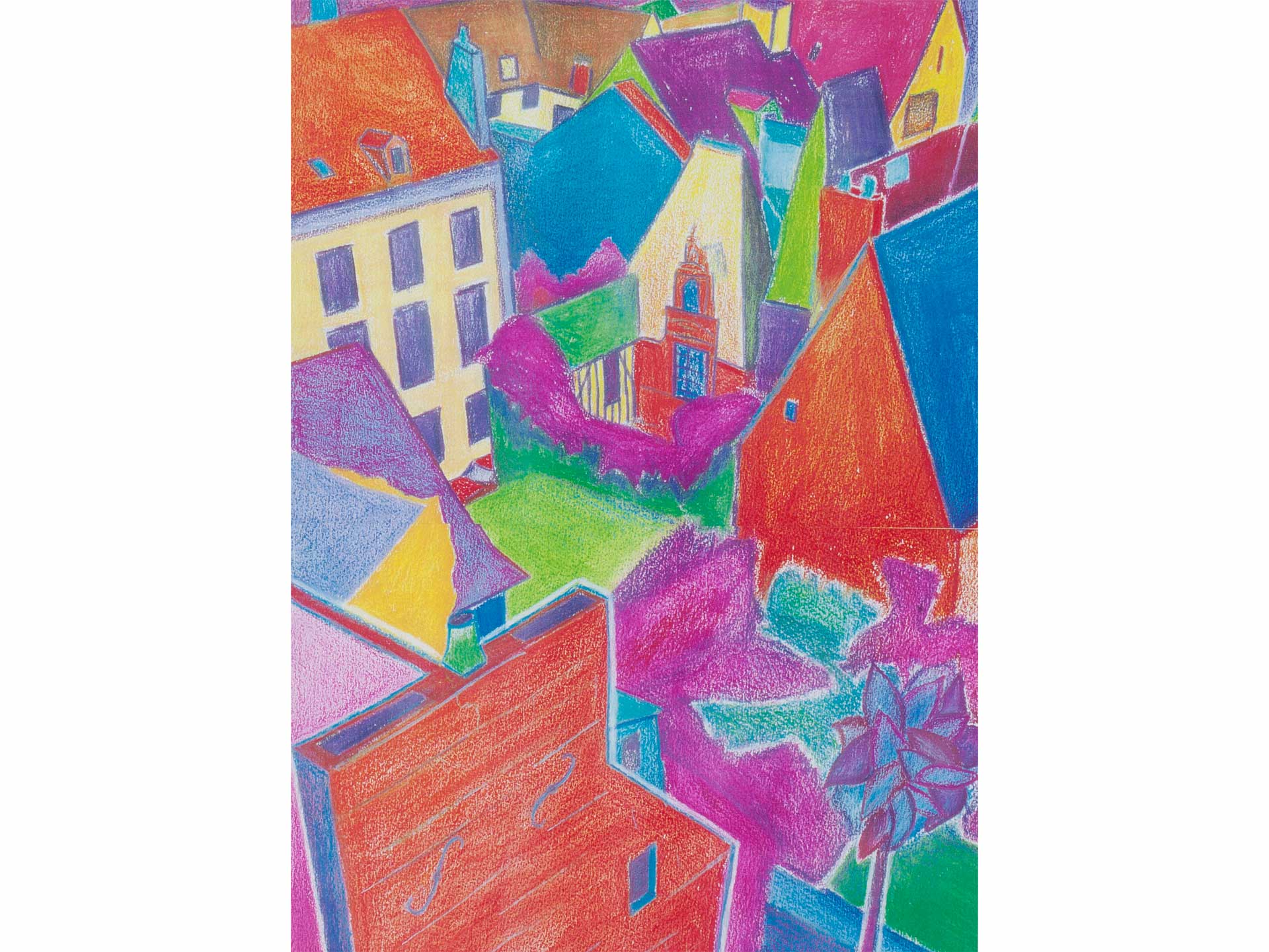 Lauren Avery Hutton | Loire Village, watercolor, 12x16, 2000