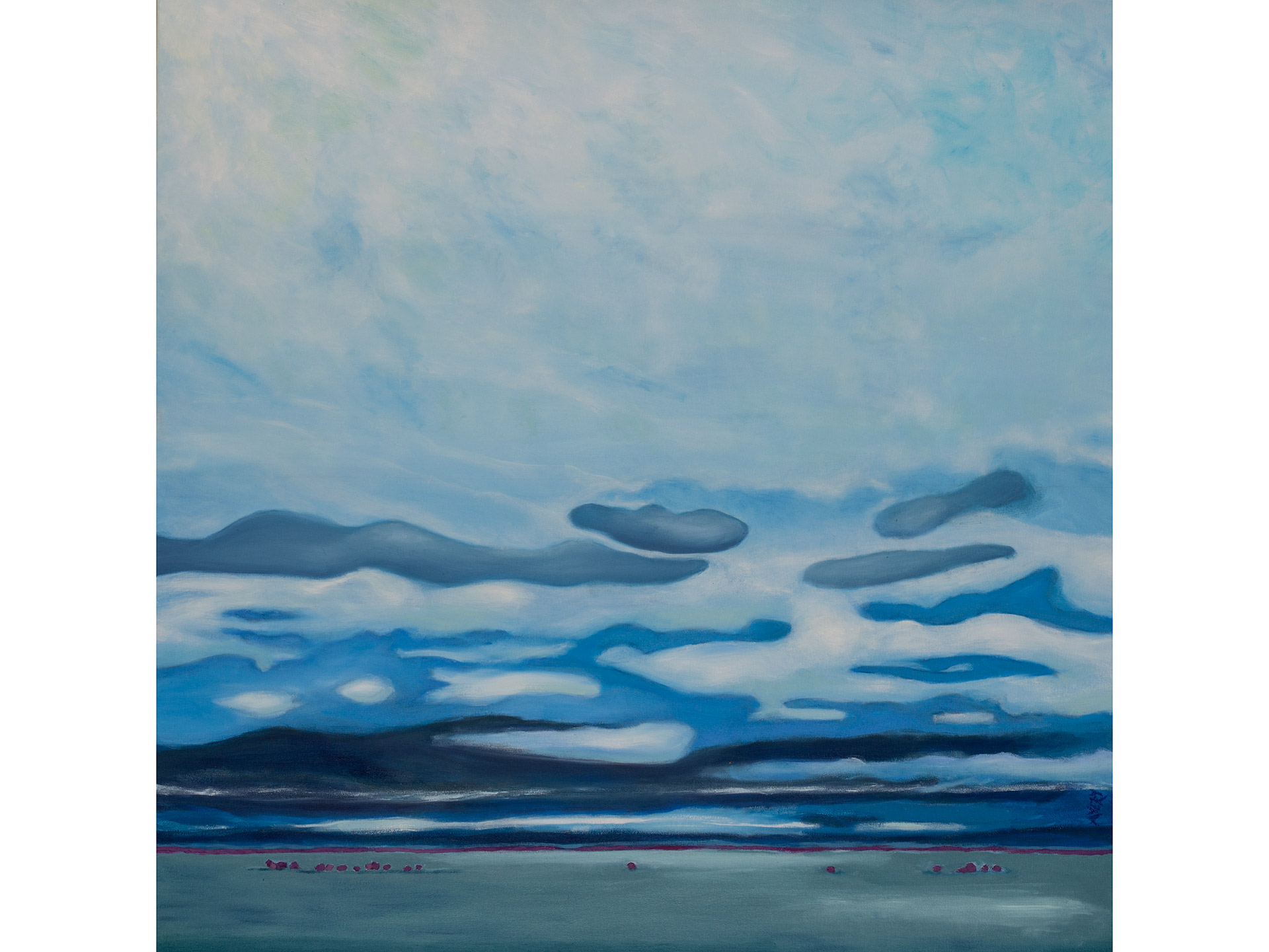 Lauren Avery Hutton | skyscape 2, okp, oil, 40x40, 2016